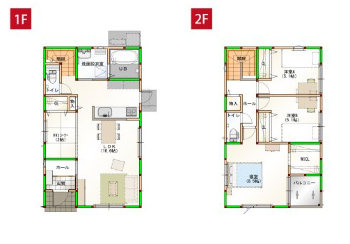 高知市旭天神町 ③ 新築戸建ての間取り|③