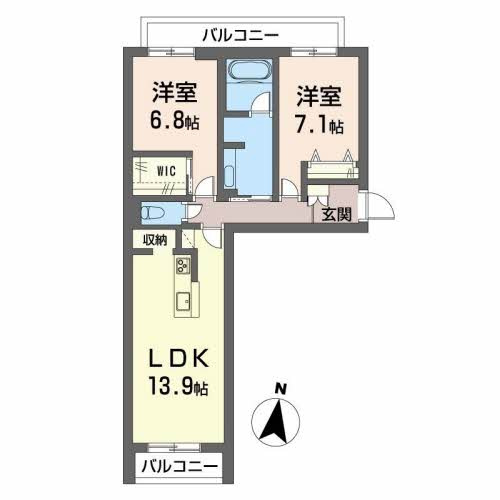 ベレオガーデンズHanaの間取り