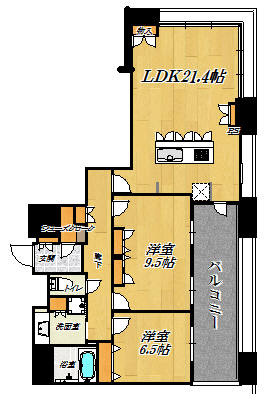 アイランドシティ・オーシャン＆フォレストタワーレジデンスＷＥＳＴの間取り