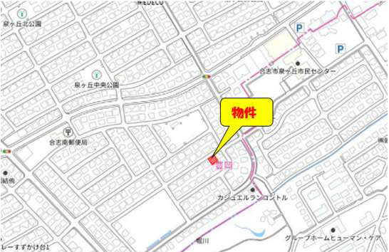 よかタウン／合志市豊岡１１期／１号棟の地図