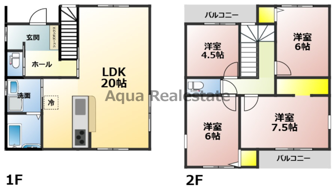 高松市扇町戸建の間取り