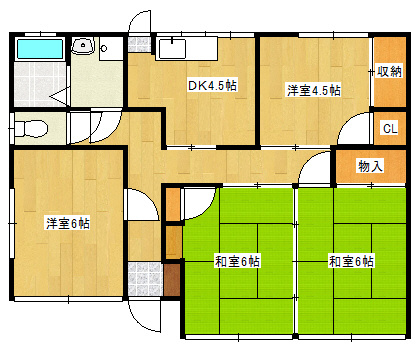 久留米市合川町の一戸建ての間取り