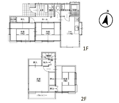 中古戸建　熊谷市押切2653-124（リフォーム住宅）の間取り