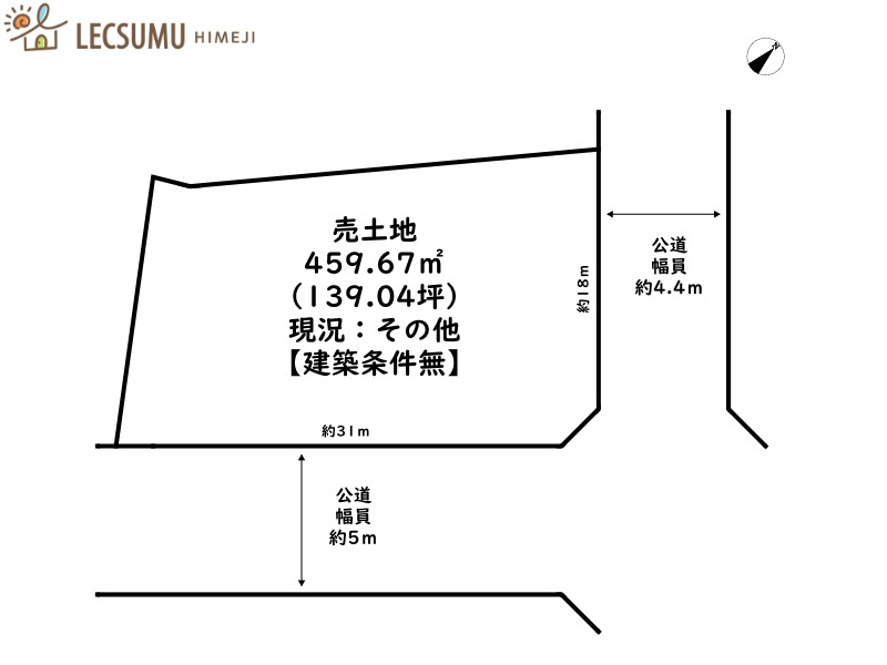 姫路市新在家本町6丁目／売土地の土地図