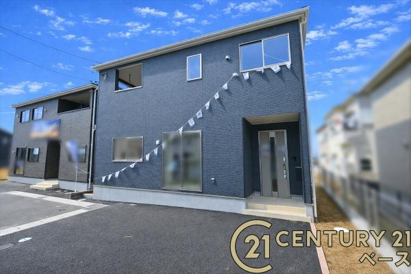 クレイドルガーデン杏町 １号棟 ／新築一戸建の外観|■現地撮影写真■制震装置（SAFE365）搭載！制震＋耐震の地震に強い安心の邸宅！お気軽にお問い合わせ下さい！■
■ペアガラス使用で結露の心配もありません！■