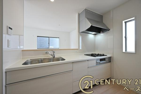 クレイドルガーデン杏町 １号棟 ／新築一戸建のキッチン|■現地撮影写真■家族とのコミュニケーションがとりやすい人気のカウンターキッチン！