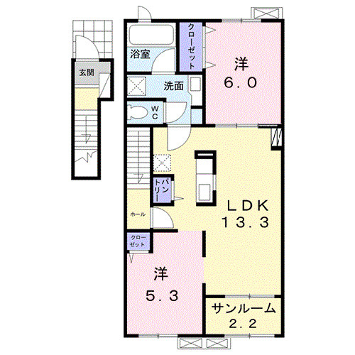 ラパン町村　Ⅰの間取り