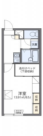レオパレスイタンキ浜の間取り