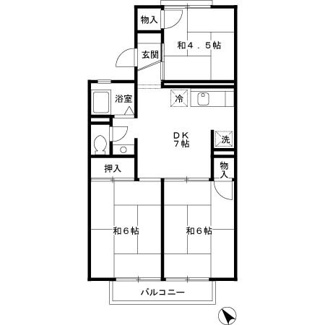 【間取り】 | コスモ二色浜　Ⅰ