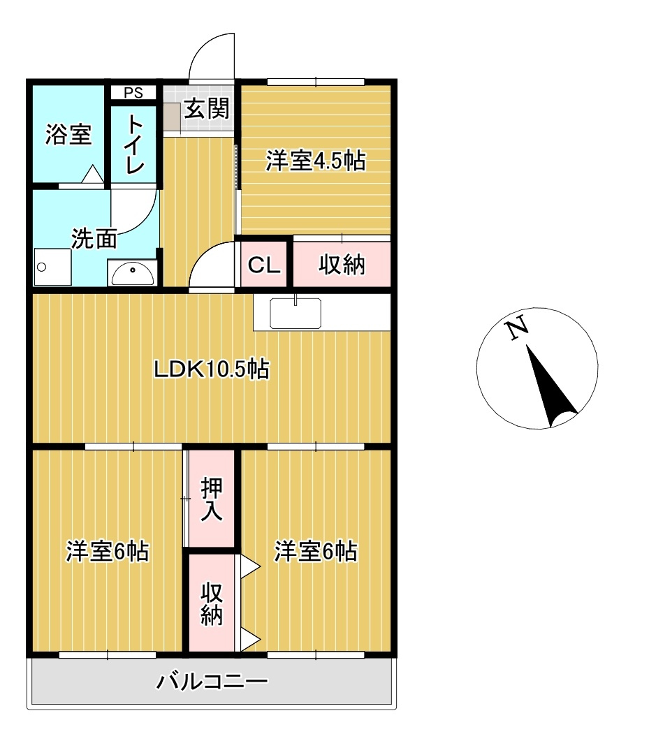 グランドハイツ野中の間取り