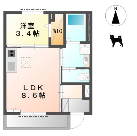 ヴェルドールＡの間取り