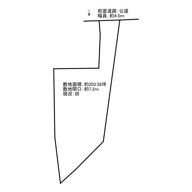 岸和田市稲葉町土地の土地図|敷地図