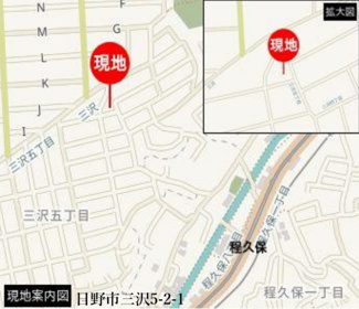【地図】 | 日野市三沢5-2-1