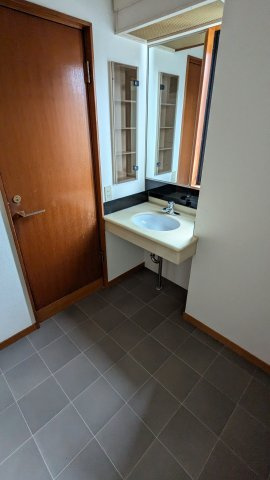 仲町3丁目住宅の洗面所|使いやすい洗面所です