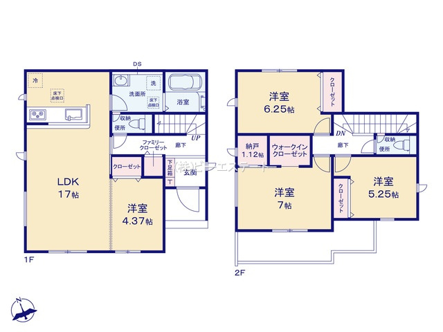 【間取り】 | 東海市加木屋町6期2棟　1号棟