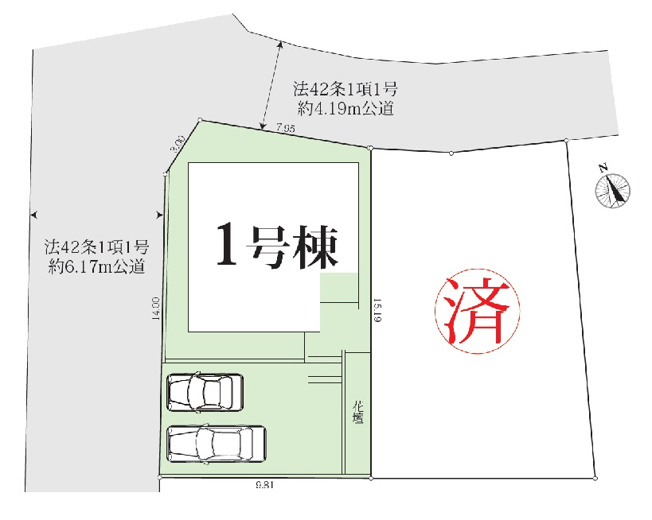 【区画図】 | 東海市加木屋町6期2棟　1号棟