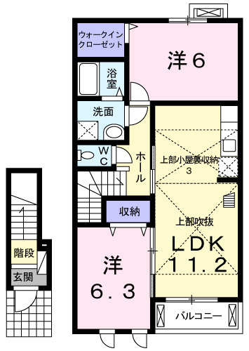 サニーレジデンスⅢ　Ｂの間取り|間取図