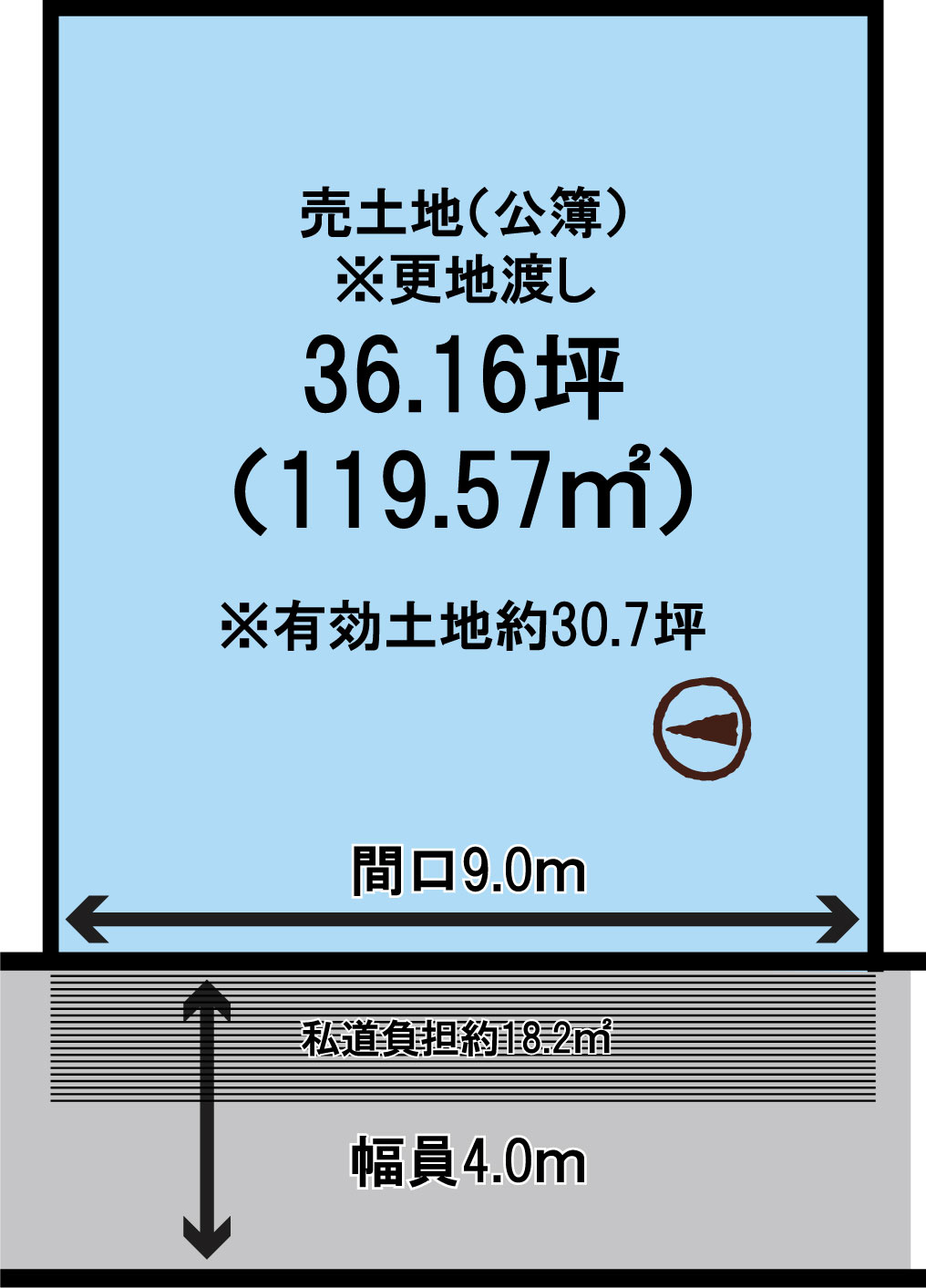 川島粟田町　建築条件無土地の土地図
