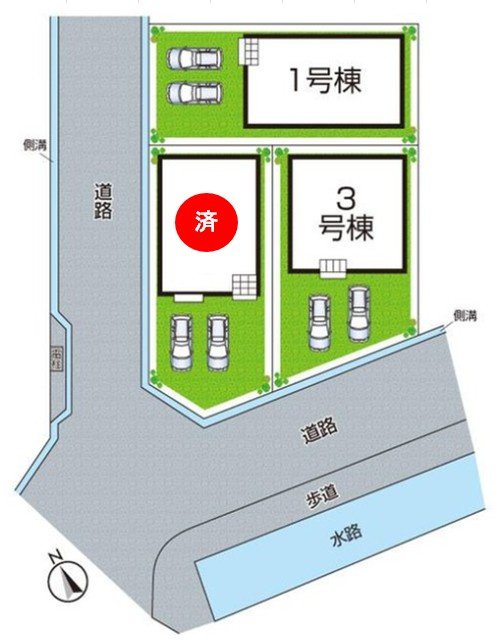 加古郡稲美町国安　第7期　新築一戸建ての区画図|全３区画