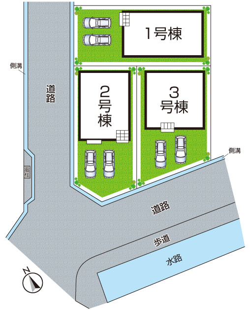 加古郡稲美町国安　第7期　新築一戸建ての区画図|全３区画