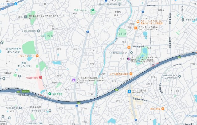 豊中市桜の町　第6期　新築一戸建ての地図