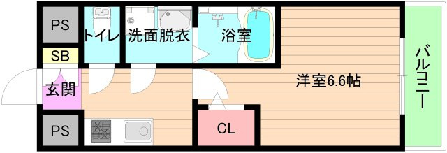 大阪市都島区中野町１丁目の賃貸マンションの間取り