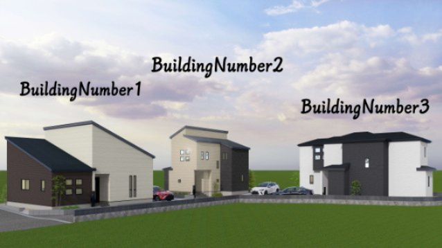 福島市八島田字台畑【地震に強いオール電化】野田小・野田中の外観パース|外観予想図