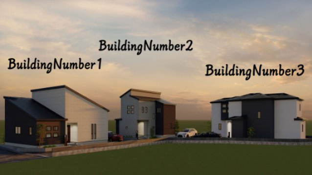 福島市八島田字台畑【地震に強いオール電化】野田小・野田中の外観パース|外観予想図