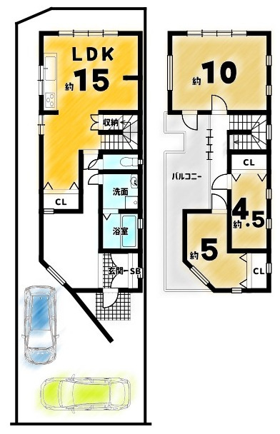 桃山町紅雪町の間取り