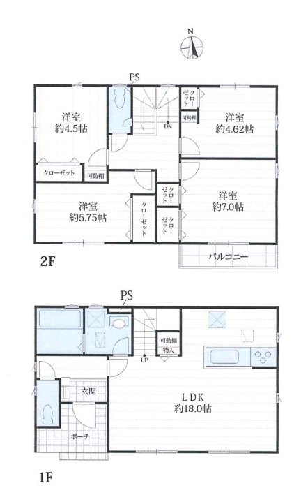 【中古戸建】伊勢崎市寿町の間取り|8号棟