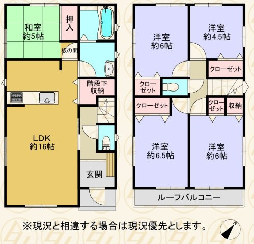 清瀬市旭が丘中古戸建の間取り