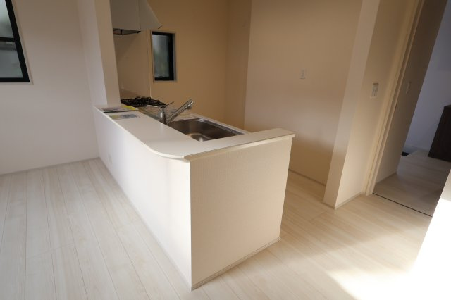 《仲介手数料無料》岩槻区大字南辻32新築一戸建てリーブルガーデンのキッチン|撮影日 2025年10月27日 15:00 晴れ