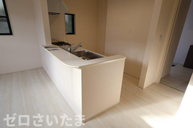 《仲介手数料無料》岩槻区大字南辻32新築一戸建てリーブルガーデンのキッチン|撮影日 2025年10月27日 15:00 晴れ