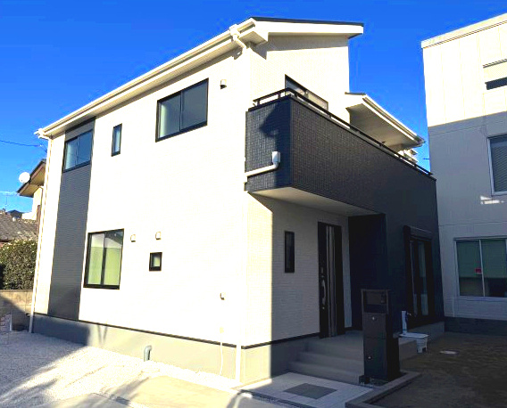 リーブルガーデンＳ前橋南町　１号棟の外観|前橋南町に新築住宅が完成しました。限定1棟！
お客様のご都合に合わせていつでもご見学頂けます♪
リーブルガーデンはシンプルで飽きのこないデザインでおススメです☆