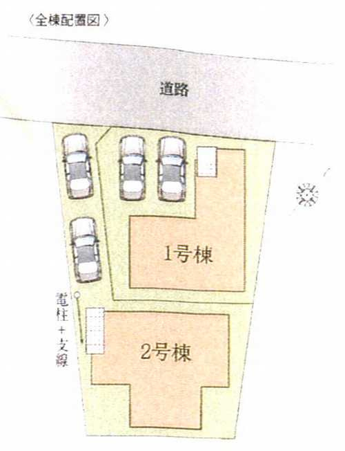 藤沢市鵠沼松が岡　新築戸建全2棟　1号棟の区画図