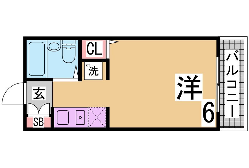 神戸市須磨区南落合１丁目のアパートの間取り