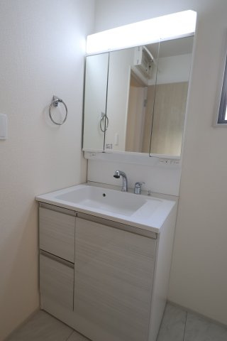 《仲介手数料無料》岩槻区大字平林寺589新築一戸建てリーブルガーデンの独立洗面台