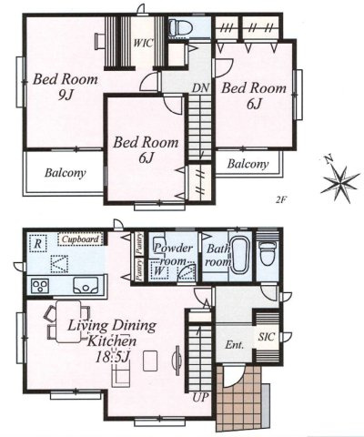 横浜市瀬谷区南台2丁目 新築戸建て【仲介手数料無料】の間取り