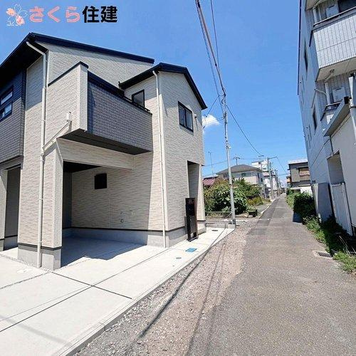 宇都宮市花房３丁目　1号棟の前面道路含む現地写真|バルコニーは日当たり良好です♪