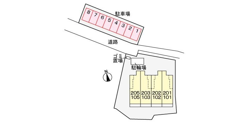ボヌールＦ　　刈谷市近郊の賃貸はクラスホームの駐車場
