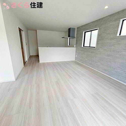 宇都宮市西原町2期　2号棟の居間・リビング|キッチン側リビング17.3帖