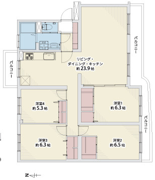 サンライフＡ棟の間取り
