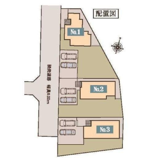 宇都宮市岩曽24-P1　2号棟の区画図|2号棟になります