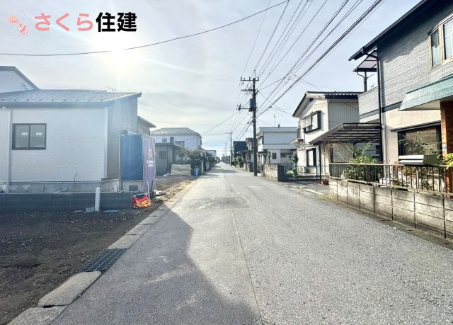 宇都宮市今宮2丁目　２号棟の前面道路含む現地写真|前面道路西６ｍ！！
車通りが少ない為慌てず出入りできます♪