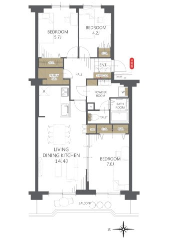 【間取り】コープ野村澄川第弐 