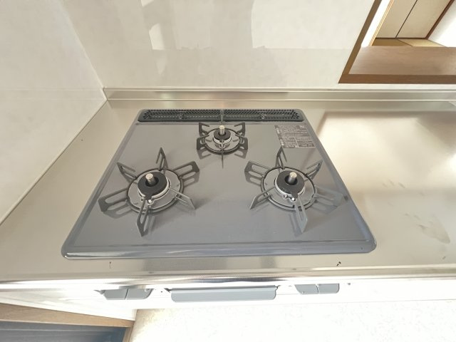 ダイアパレス大和八木3階のキッチン|ガスコンロ3口
