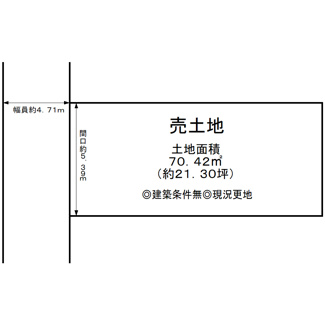 【土地図】 | 石津町３丁　売土地 | 【土地約２１．３０坪】ゆとりある敷地で夢のマイホームを実現してくださいね♪資料請求だけでもお気軽にお問い合わせください！