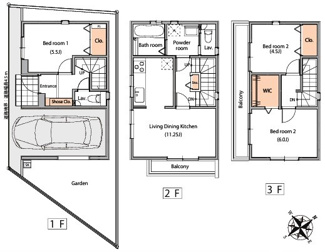 【間取り】 | 川越市南大塚2丁目　新築分譲　西武新宿線『南大塚駅』徒歩9分　【大東東小学区】