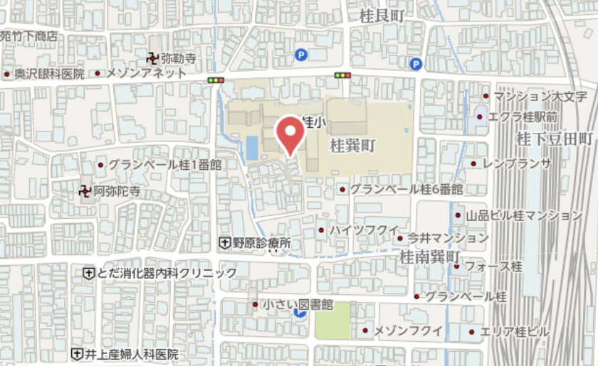 京都市西京区桂巽町　中古戸建の地図