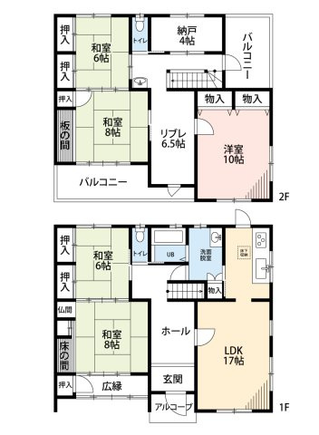 小牧市小木南3丁目　中古戸建の間取り|納戸4帖・リフレ6.5帖あり